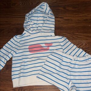 Vineyard Vines Blue and White Striped Kids Matching Set